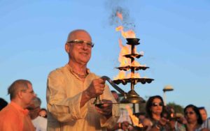 Ganga Puja ceremony and kirtan, International Day of Yoga